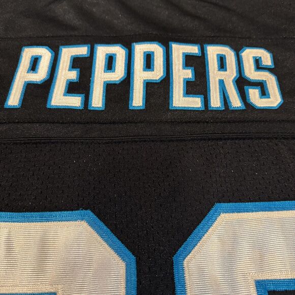 Carolina Panthers Football Jersey Mens 52 Black NFL Julius Peppers 90 Reebok - Picture 3 of 9